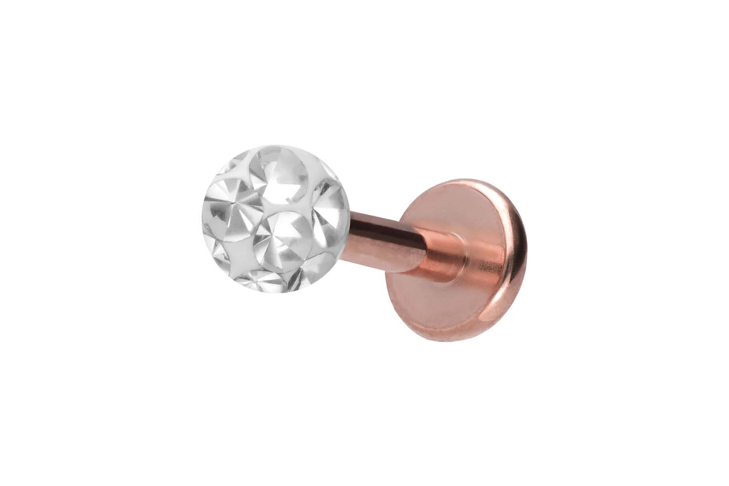 Titan Labret Piercing mit Innengewinde EPOXY-KUGEL